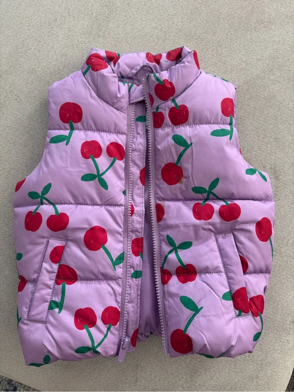 Old Navy Lilac Jacket with Red Cherry Accents